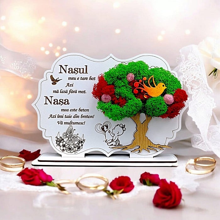 Cadou personalizat, Tablou cu mesaj standard pentru Nas [1]