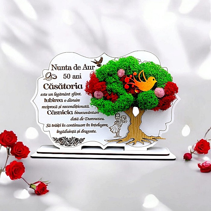 Cadou personalizat, Tablou cu mesaj standard pentru Nunta de Aur [1]