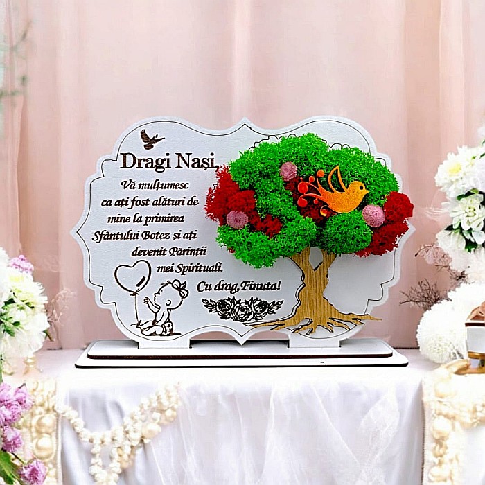 Cadou personalizat, Tablou cu mesaj standard pentru Nasi/Nasa/Nas, model 2 [1]