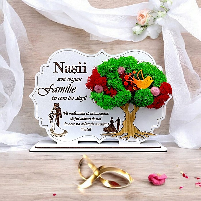 Cadou personalizat, Tablou cu mesaj standard pentru Nasi, model 1 [1]