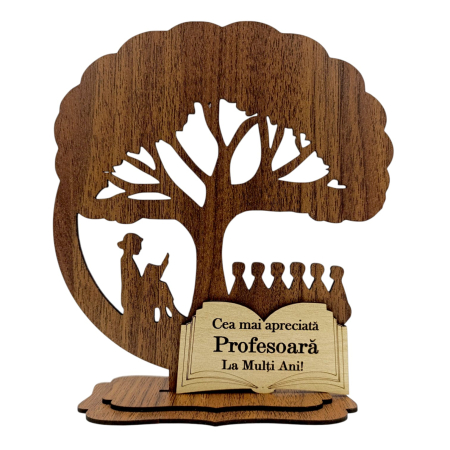 Cadouri Profesoara - Blank Copac cu siluete, cadou personalizat pentru Profesoara, model 2