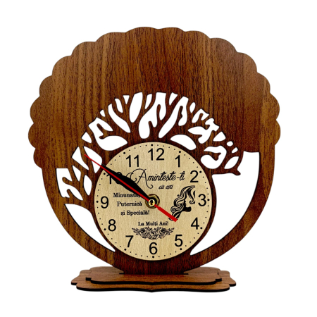 Cadouri Sotie - Decoratiune Ceas din lemn personalizat pentru Sotie "Aminteste-ti..."