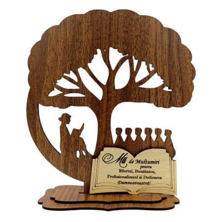 Cadouri Profesori - Blank Copac cu siluete, cadou personalizat pentru Profesori "Mii de multumiri.."