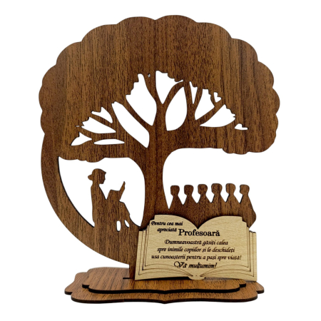 Cadouri Profesoara - Blank Copac cu siluete, cadou personalizat pentru Profesoara, model 1