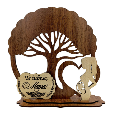 Cadouri Mama - Blank Copac cu siluete, cadou personalizat pentru Mama