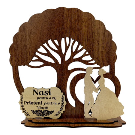 Cadouri Nasi - Blank Copac cu siluete, cadou personalizat pentru Nasi