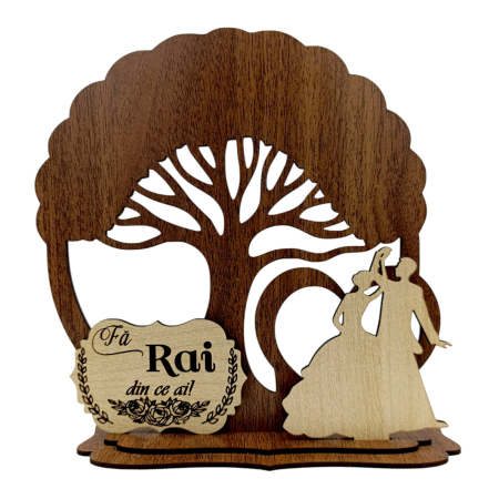Cadouri Familie - Blank Copac cu siluete, cadou personalizat pentru Familie "Fa Rai..."
