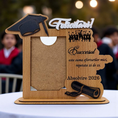 Noutăți - Cadou personalizat de absolvire, Rama foto pentru Absolventi "Succesul este suma.."