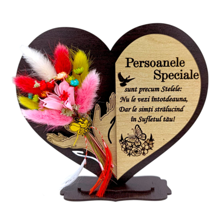 Cadouri Familie - Cadou personalizat inima cu paie pentru Persoanele Speciale