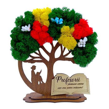 Cadouri Profesori - Decoratiune Copac cu licheni personalizat pentru Profesori