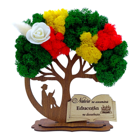 Cadouri Profesori - Decoratiune Copac cu licheni personalizat pentru Profesori "Natura..."