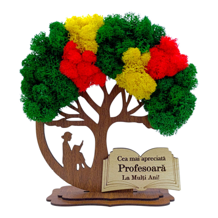 Cadouri Profesoara - Decoratiune Copac cu licheni personalizat pentru Profesoara