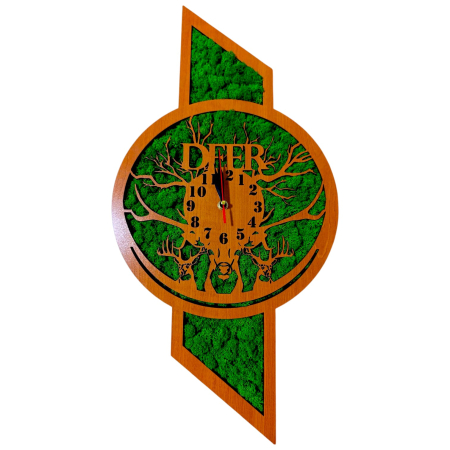 Ceasuri de Perete - Ceas de perete cu licheni, cadou personalizat pentru Familie, cires