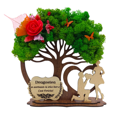 Cadouri Sotie - Copac decorativ cu licheni, cadou personalizat pentru Sotie "Dragostea..."