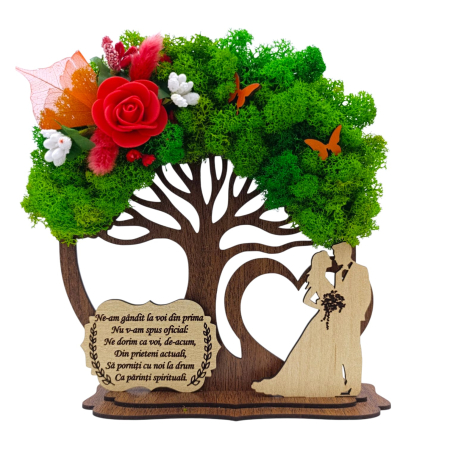 Cadouri Nasi - Copac decorativ cu licheni, cadou personalizat pentru Cerere Nasi