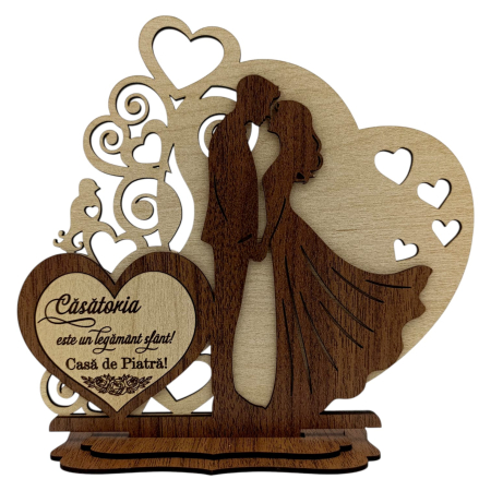 Cadouri pentru Nunta - Decoratiune din lemn - Cadou personalizat pentru Nunta