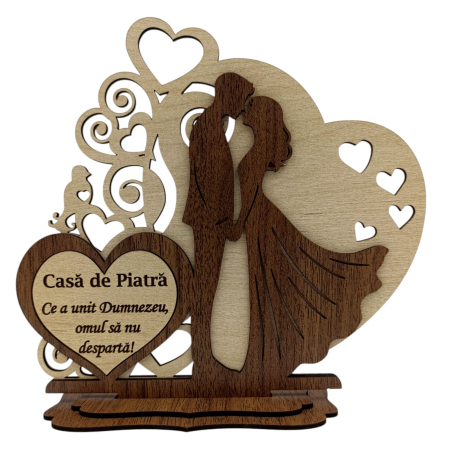 Cadouri pentru Nunta - Decoratiune din lemn - Cadou personalizat pentru Nunta