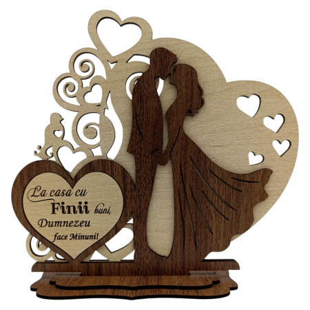 Decoratiuni Ocazie - Decoratiune din lemn - Cadou personalizat pentru Fini