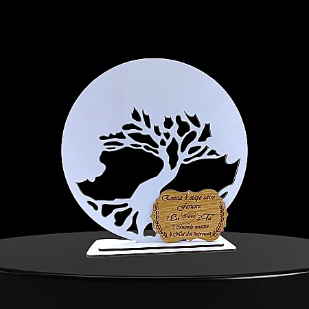 Blankuri - Blank pentru licheni stabilizati cu suport, personalizat pentru iubita, sotie, prietena, personalizabil, Produs în România de Rustic Wood Decor, model 2