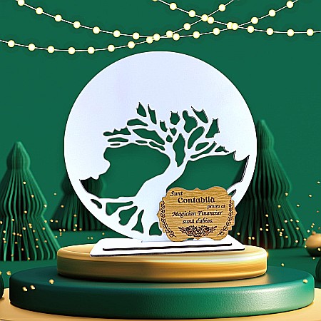 Blankuri - Blank pentru licheni stabilizati cu suport, personalizat pentru contabila, personalizabil, Produs în România de Rustic Wood Decor, model 2