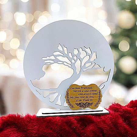 Blankuri - Blank pentru licheni stabilizati cu suport, personalizat pentru prietena, sotie, iubita, femei, personalizabil, Produs în România de Rustic Wood Decor, model 2