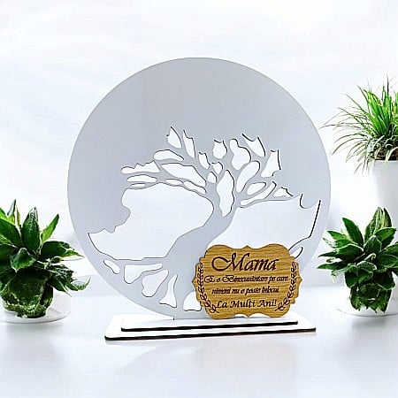 Blankuri - Blank pentru licheni stabilizati cu suport, personalizat pentru Mama, personalizabil, Produs în România de Rustic Wood Decor, model 2