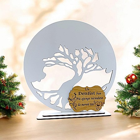 Blankuri - Blank pentru licheni stabilizati cu suport, personalizat pentru Dentist, personalizabil, Produs în România de Rustic Wood Decor, model 2