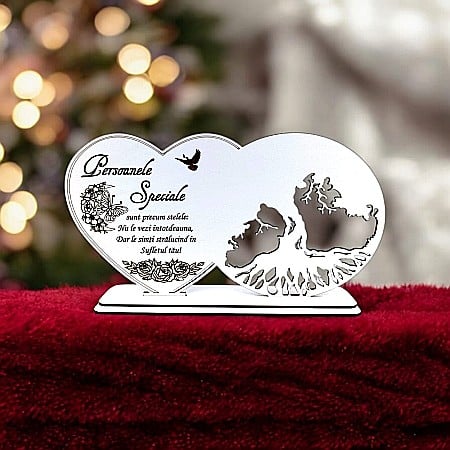 Blankuri - Blank decorativ cu suport, personalizat Persoanele Speciale , Produs în România de Rustic Wood Decor, dimensiune 30x16cm