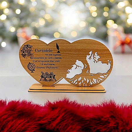 Blankuri - Blank decorativ cu suport, personalizat "Cuvintele nu pot exprima" , Produs în România de Rustic Wood Decor, dimensiune 30x16cm