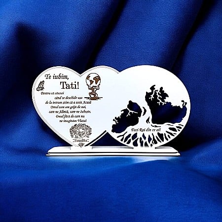 Blankuri - Cadou personalizat, Tablou blank copacul vietii cu mesaj standard pentru Tata/Sot