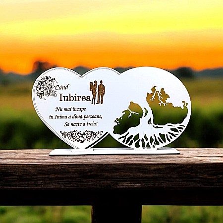 Blankuri - Cadou personalizat, Tablou blank copacul vietii cu mesaj standard pentru Sotie/Sot