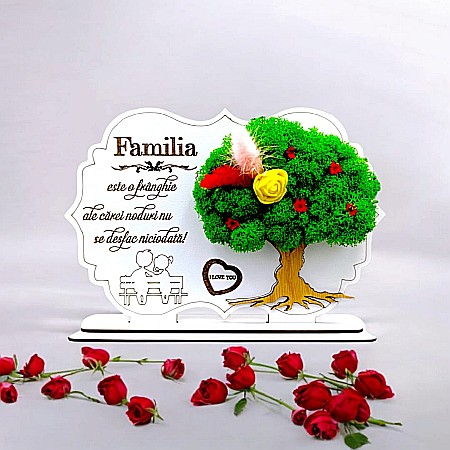 Cadouri Bunici - Cadou personalizat, Tablou cu mesaj standard pentru Familie/Bunici/Nasi