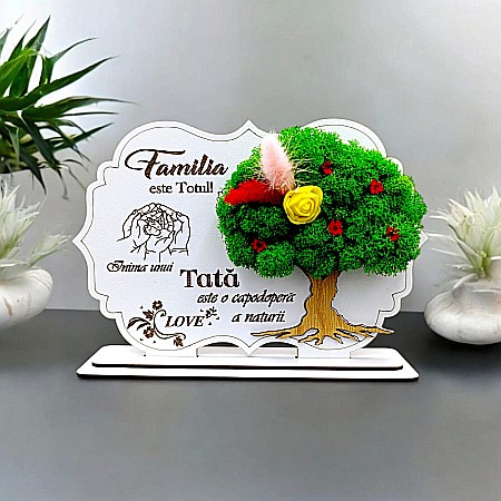 Cadouri Tata - Cadou personalizat, Tablou cu mesaj standard pentru Familie/Tata