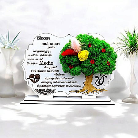 Cadouri Medic/Doctor - Cadou personalizat, Tablou cu mesaj standard pentru Medic/Doctor, model 2