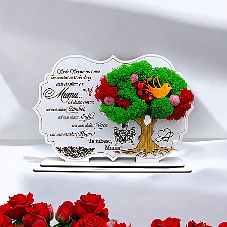 Cadouri Mama - Cadou personalizat, Tablou cu mesaj standard pentru Mama/Sotie