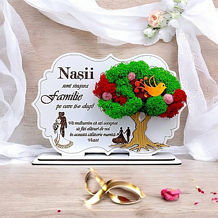 Cadouri Nasi - Cadou personalizat, Tablou cu mesaj standard pentru Nasi, model 1