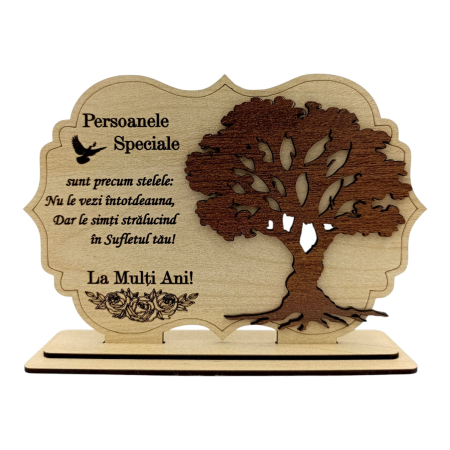 Cadouri Familie - Tablou din Lemn Personalizat – Cadou pentru Persoanele Speciale