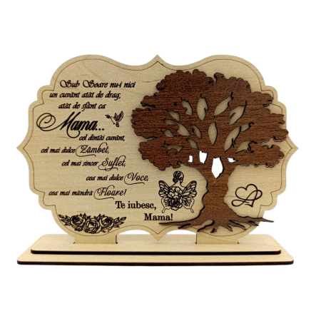 Cadouri Mama - Tablou din Lemn Personalizat – Cadou pentru Mama