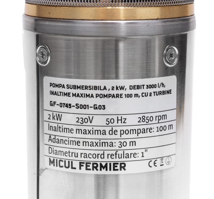 Pompa submersibila Micul Fermier 2kW 3000lh 100m 2 turbine [3]