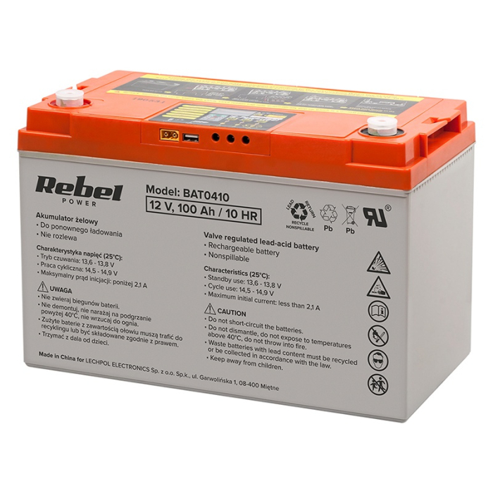 ACUMULATOR GEL PLUMB DEEP CYCLE AFISAJ 12V 100AH [2]