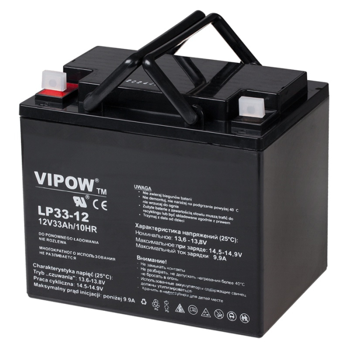ACUMULATOR STATIONAR AGM VRLA 12V 33AH VIPOW [2]