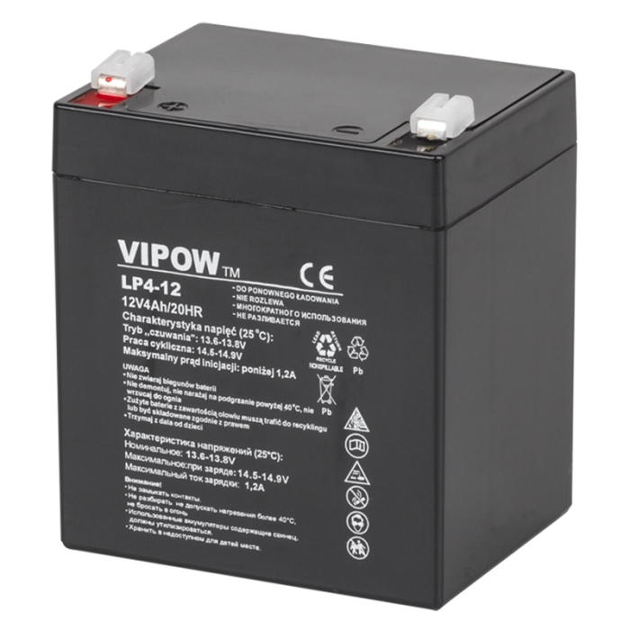 ACUMULATOR STATIONAR AGM VRLA 12V 4AH VIPOW [2]