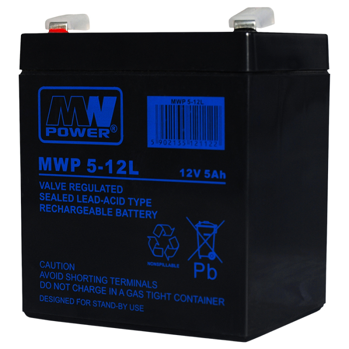 ACUMULATOR STATIONAR AGM VRLA 12V 5AH MWP [2]