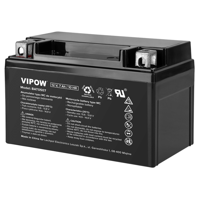 ACUMULATOR VEHICULE ELECTRICE 12V 7AH / 10HR VIPOW [3]