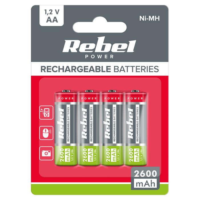 ACUMULATORI NI-MH AA R6 2600MAH BLISTER 4 BUC REBEL [2]
