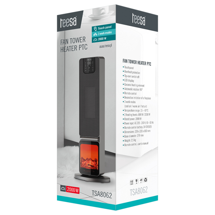 AEROTERMA TURN IMITATIE SEMINEU PTC 2000W TEESA [8]