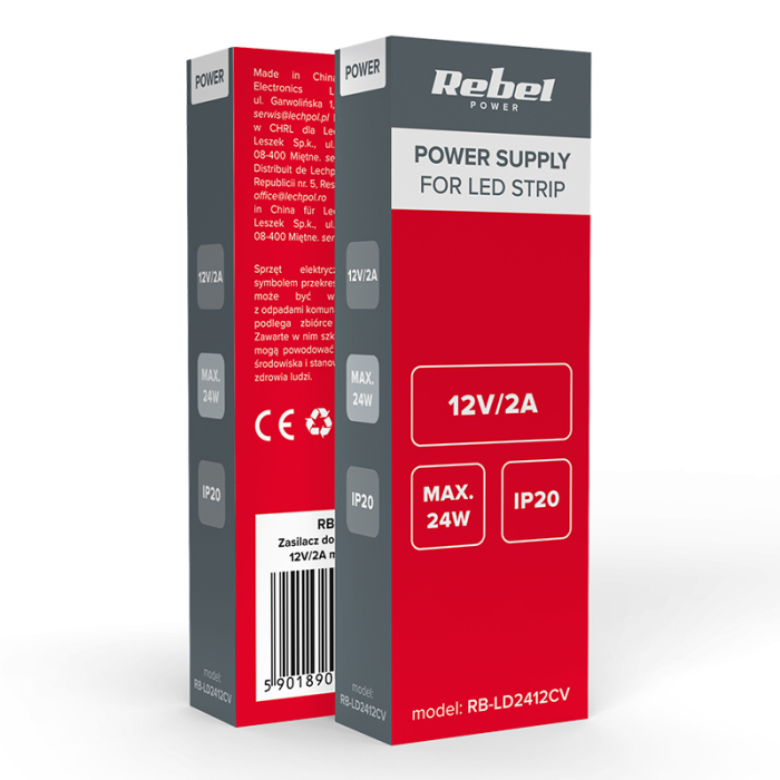 ALIMENTATOR BANDA LED IP20 12V 2A 24W REBEL [4]