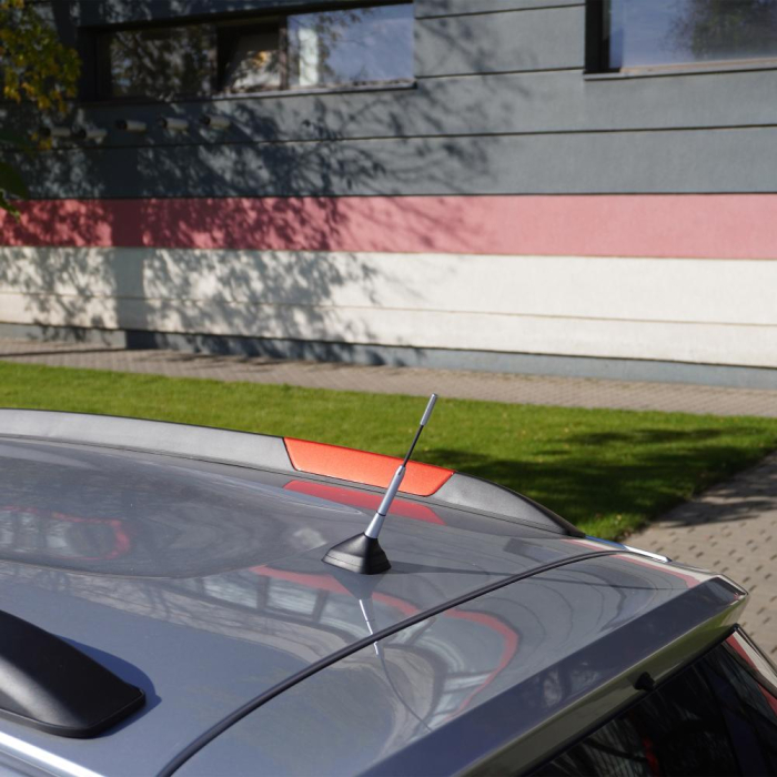 ANTENA AUTO EXTERIOR CROMATA 15.8 CM CU 3 ADAPTOARE (4-5-6MM) [3]