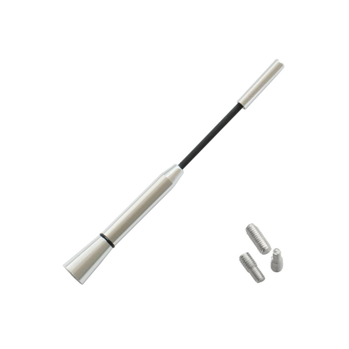 ANTENA AUTO EXTERIOR CROMATA 15.8 CM CU 3 ADAPTOARE (4-5-6MM) [2]