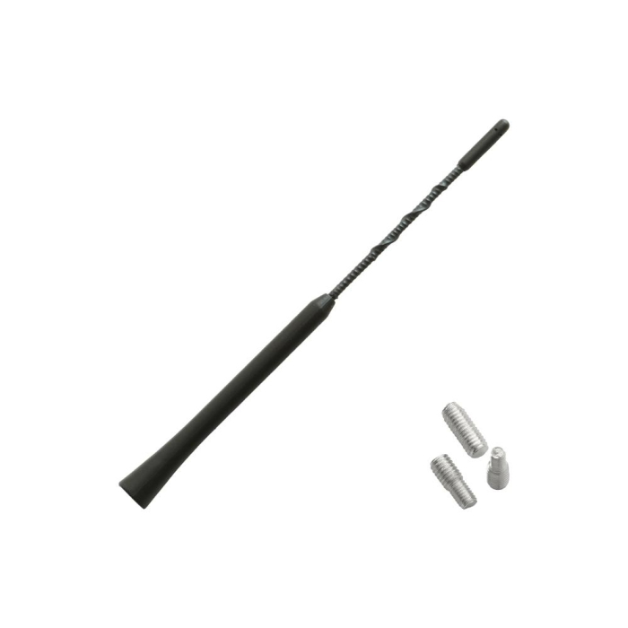 ANTENA AUTO EXTERIOR NEAGRA 24CM CU 2 ADAPTOARE (5-6MM) [2]